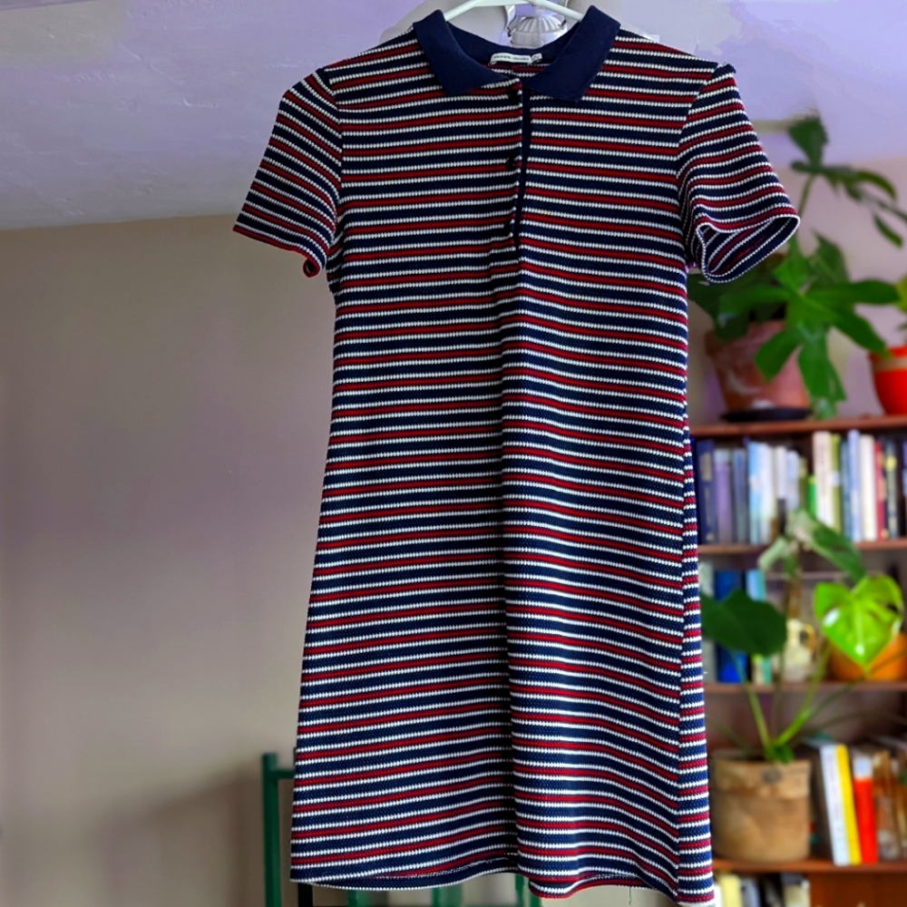 Bershka Striped Polo Mini Dress 90s Clueless Y2K (M)